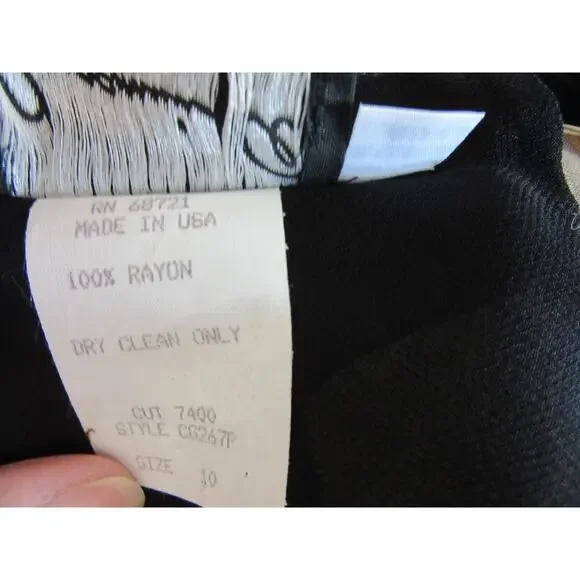 BENJAMIN A. Black Floral Petite 10 Maxi Sheer Overlay Short Sleeve Dress BR16 - Picture 6 of 6